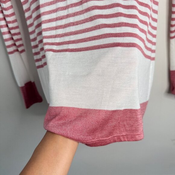 💗 Vince Lightweight Semi-sheer Striped Designer Sweater SIZE XXS - Picture 4 of 5